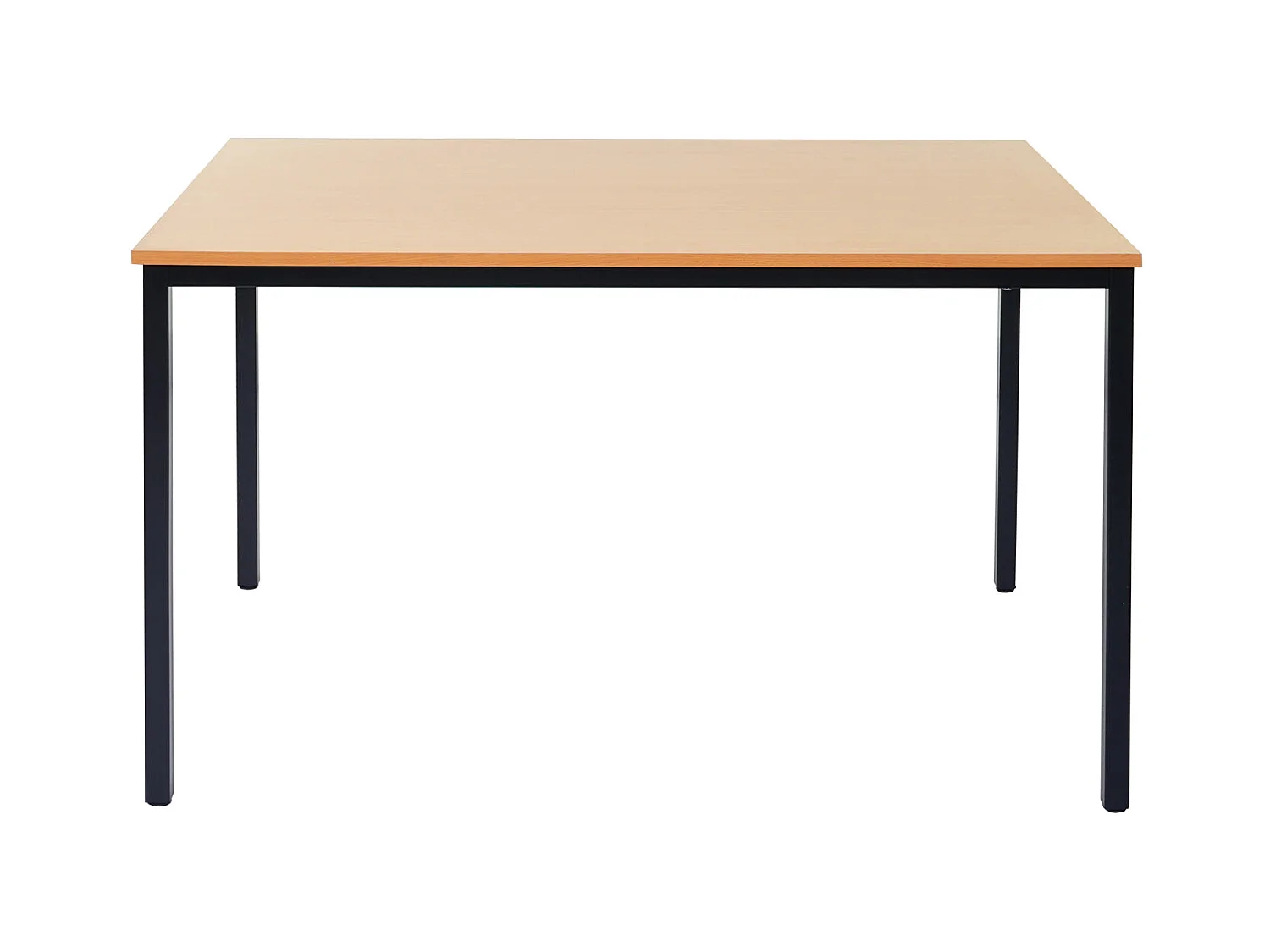 Bureau table de conférence effet bois beige 120 x 80 x 75 cm 04_0001392