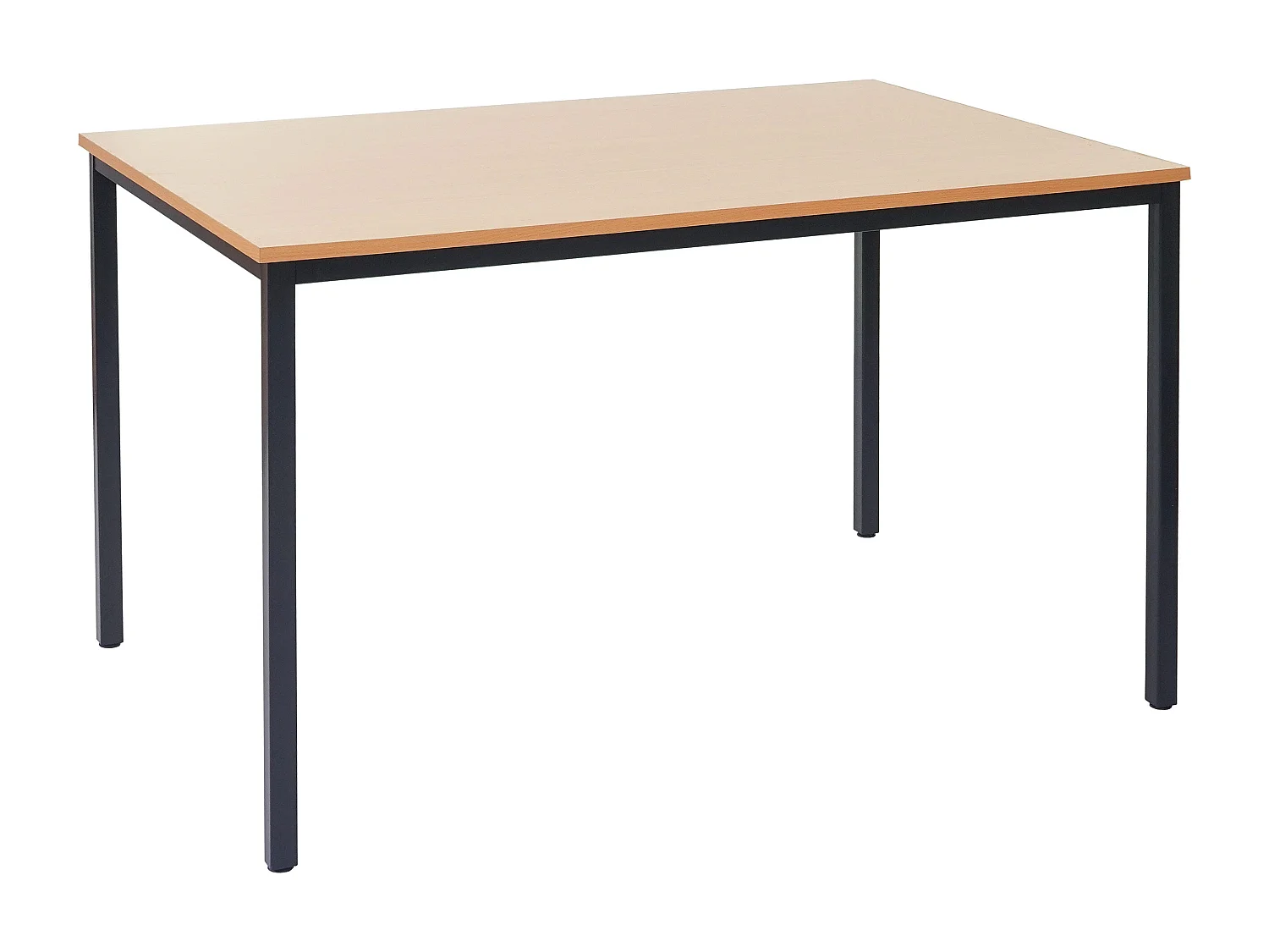 Bureau table de conférence effet bois beige 120 x 80 x 75 cm 04_0001392