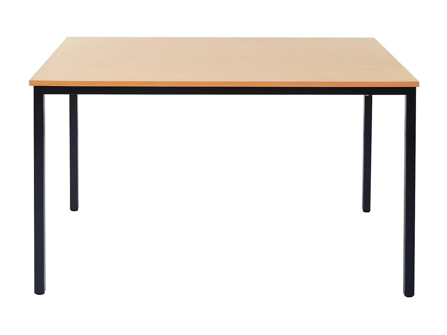 Bureau table de conférence effet bois beige 120 x 80 x 75 cm 04_0001392