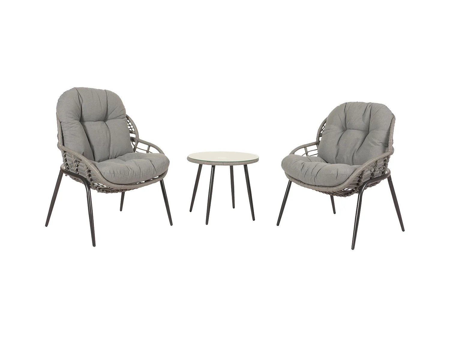 Ensemble de chaises et grise 72 x 56 x 92 cm 04_0006633