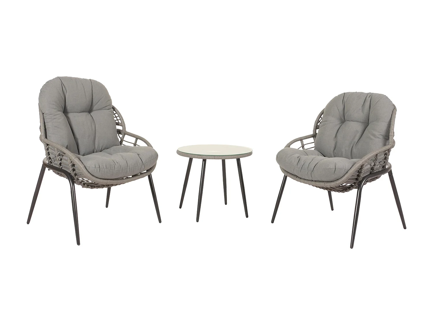 Ensemble de chaises et grise 72 x 56 x 92 cm 04_0006633