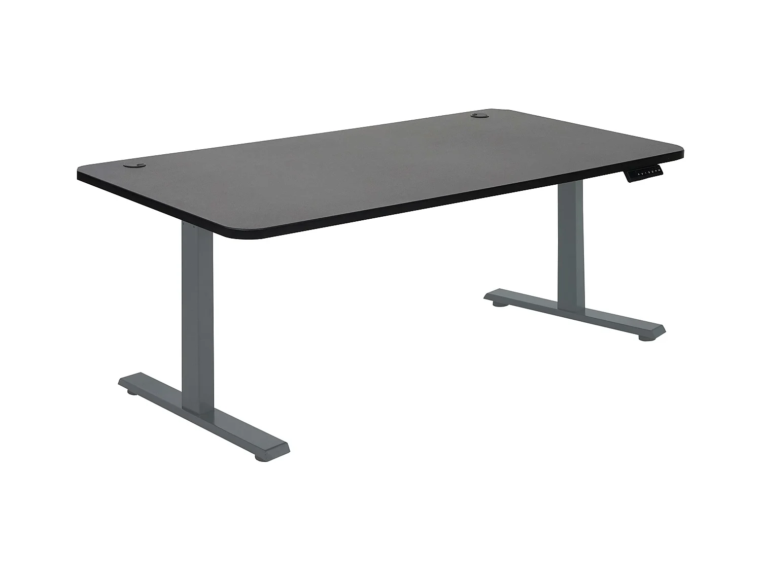 Bureau table d'ordinateur réglable grise 160 x 80 x 56 cm 04_0006049