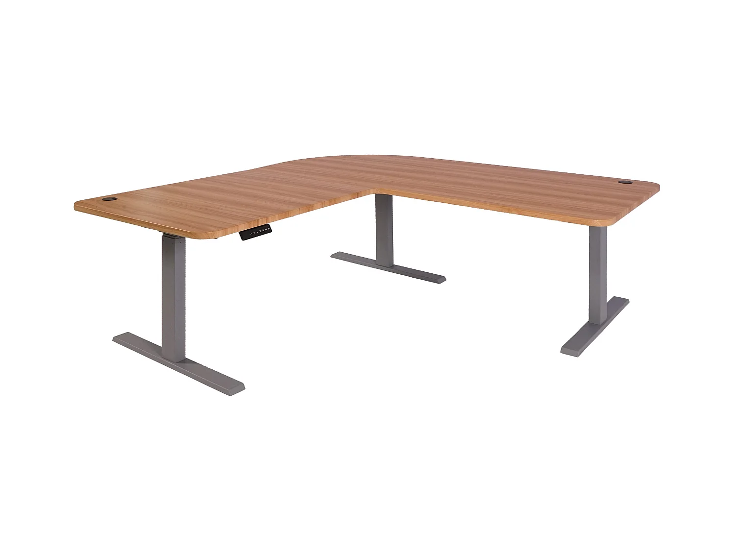 Bureau d'angle table d'ordinateur beige 105 x 58 x 56 cm 04_0006018