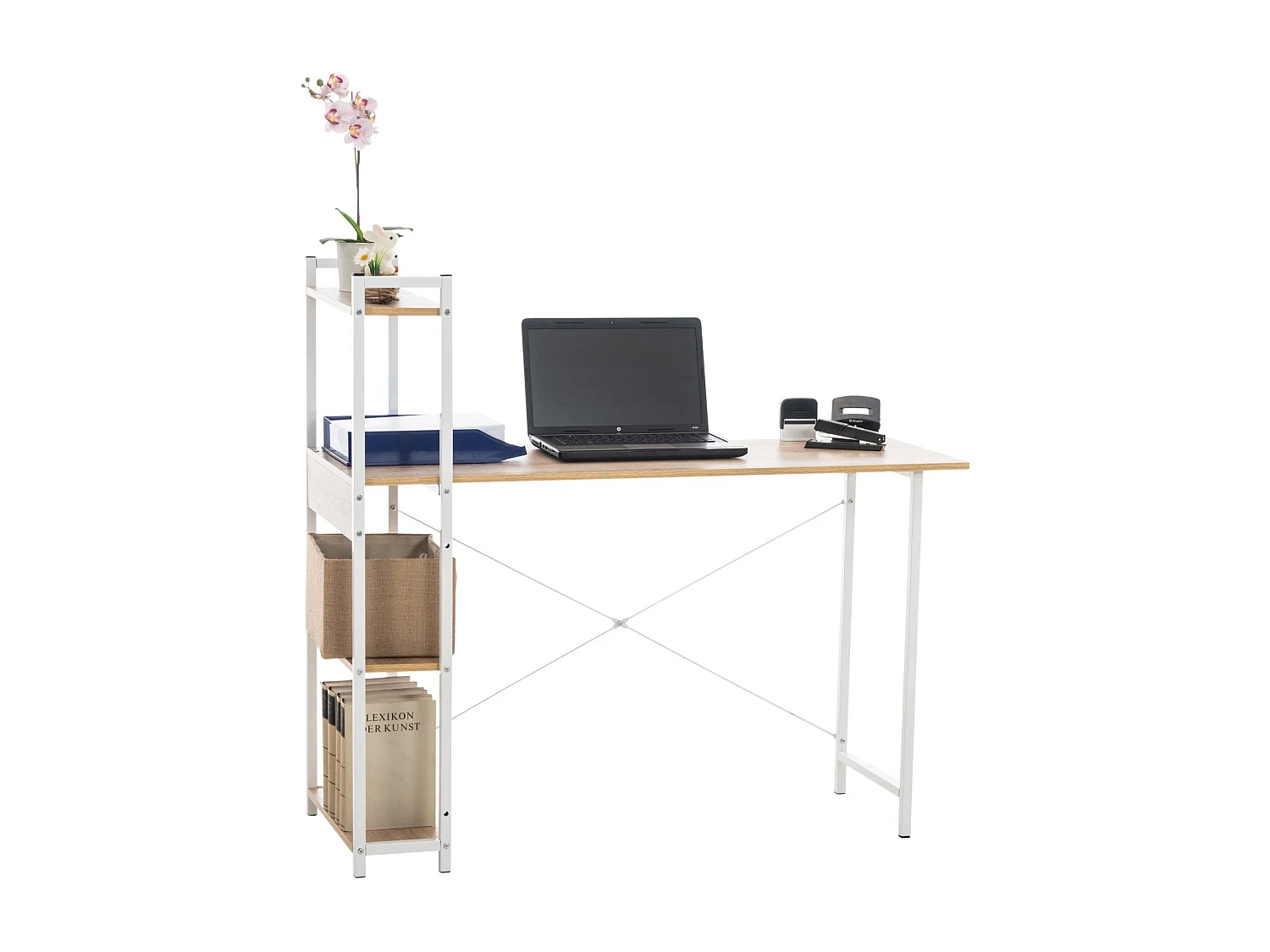 Bureau table de travail métal blanche 120 x 44 x 111 cm 10_0003614