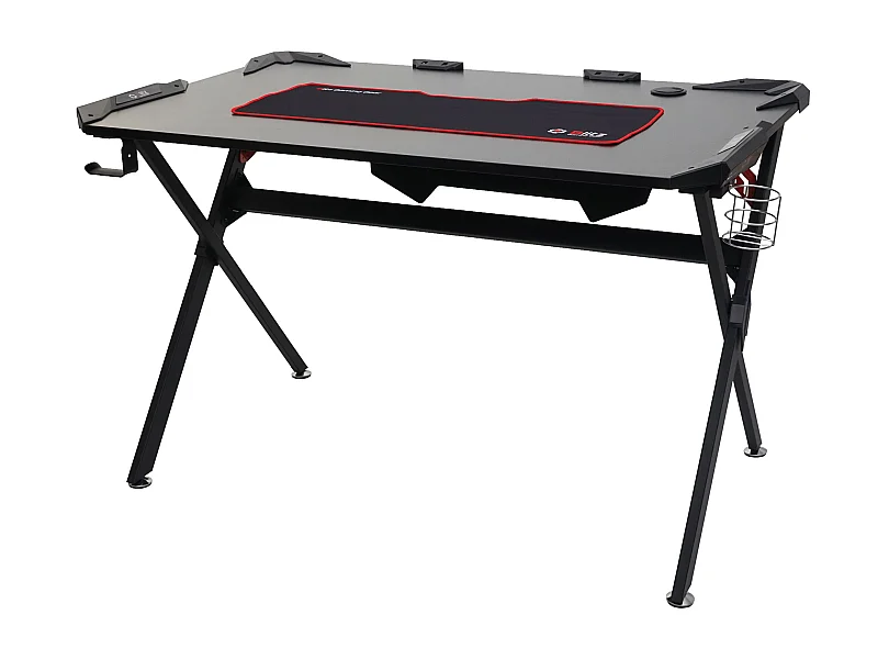 Bureau table d'informatique 120x75cm métal argentée 130 x 76.5 x 78 cm 04_0001444