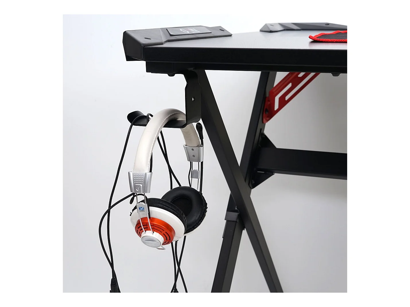 Bureau table d'informatique 120x75cm métal argentée 130 x 76.5 x 78 cm 04_0001444