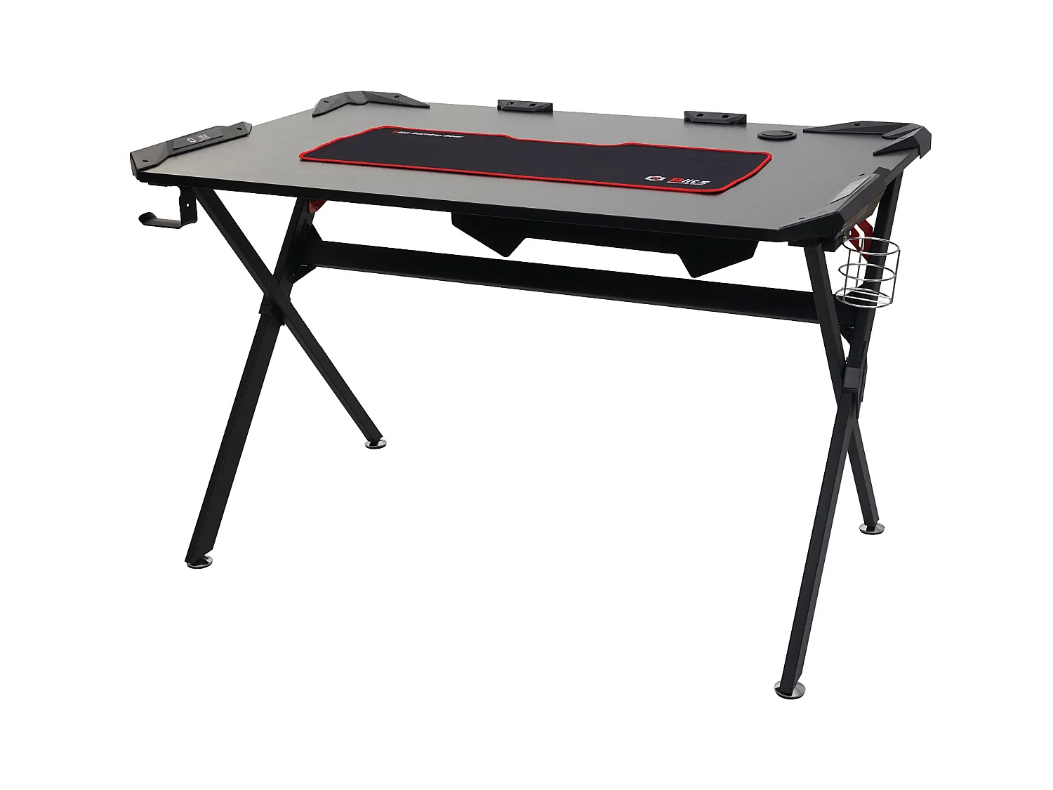 Bureau table d'informatique 120x75cm métal argentée 130 x 76.5 x 78 cm 04_0001444