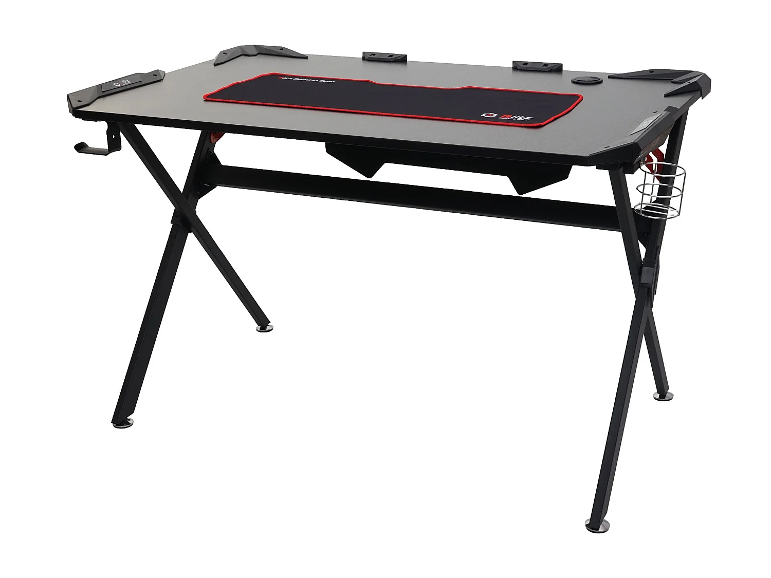 Bureau table d'informatique 120x75cm métal argentée 130 x 76.5 x 78 cm 04_0001444