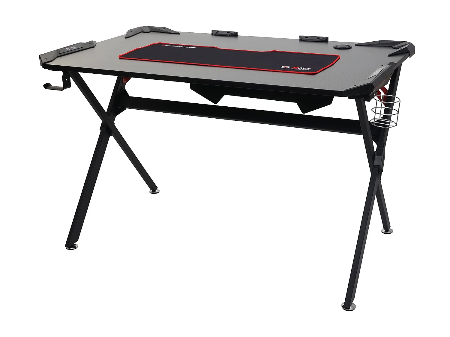 Bureau table d'informatique 120x75cm métal argentée 130 x 76.5 x 78 cm 04_0001444