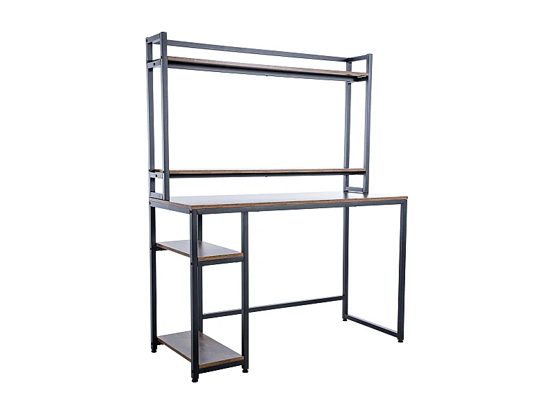 Bureau table d'ordinateur avec métal marron 120 x 50 x 150 cm 10_0005521