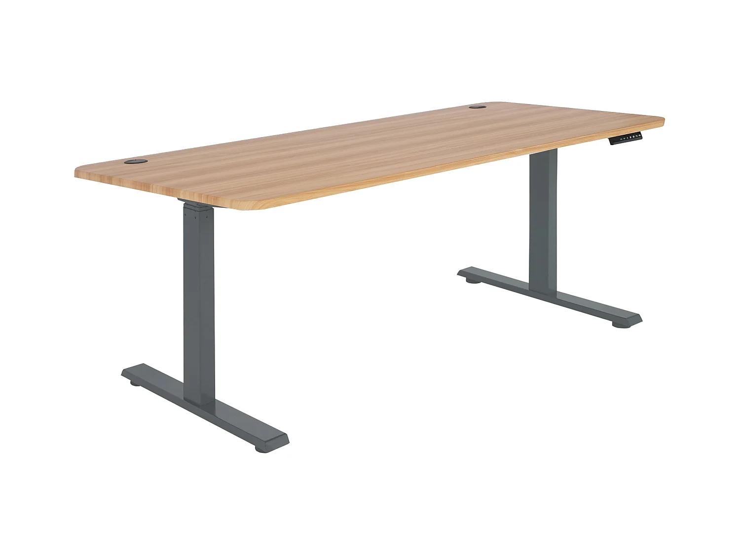 Bureau table d'ordinateur réglable grise 160 x 80 x 56 cm 04_0006046