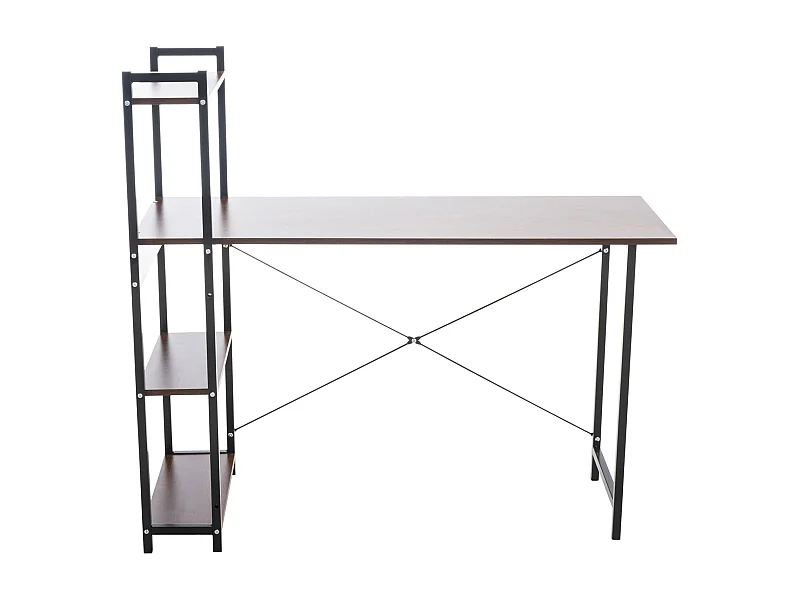 Bureau table de travail métal marron 120 x 44 x 111 cm 10_0003613