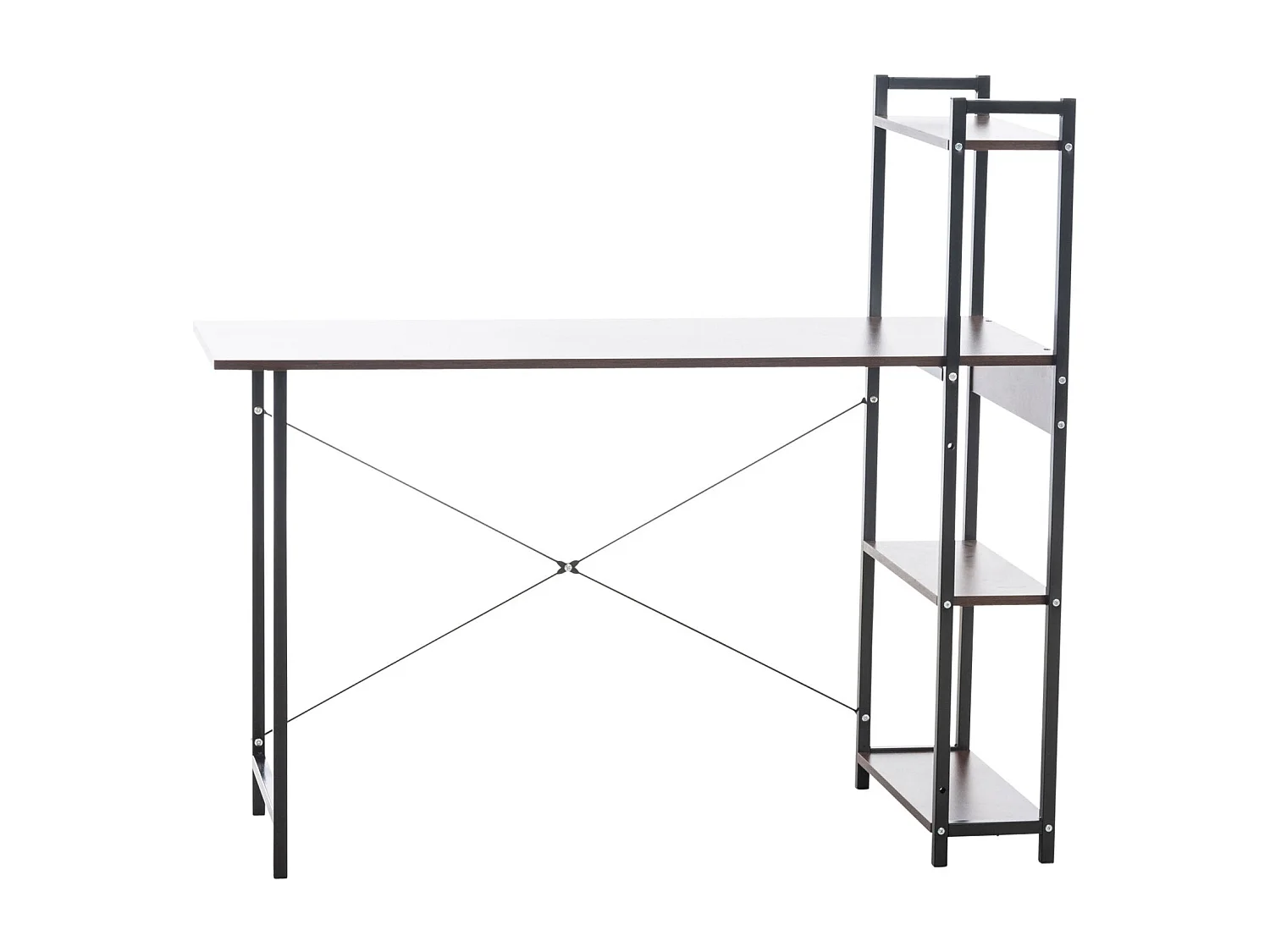 Bureau table de travail métal marron 120 x 44 x 111 cm 10_0003613