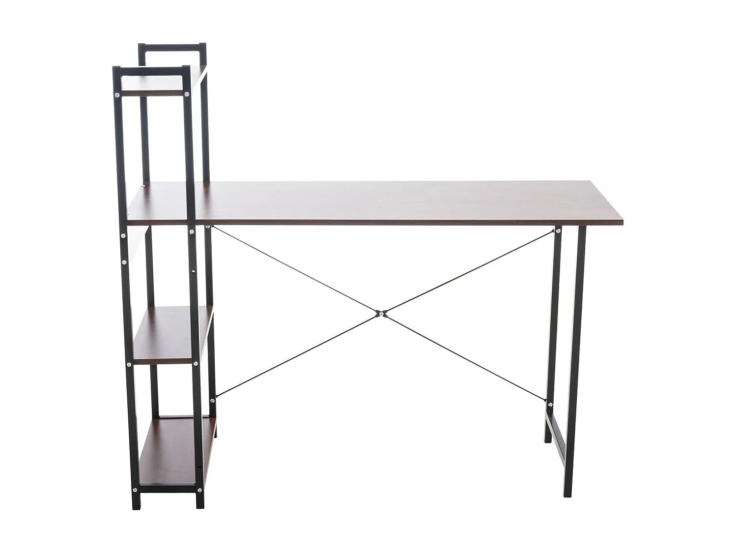 Bureau table de travail métal marron 120 x 44 x 111 cm 10_0003613