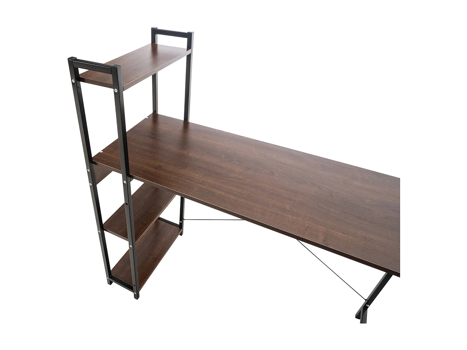 Bureau table de travail métal marron 120 x 44 x 111 cm 10_0003613