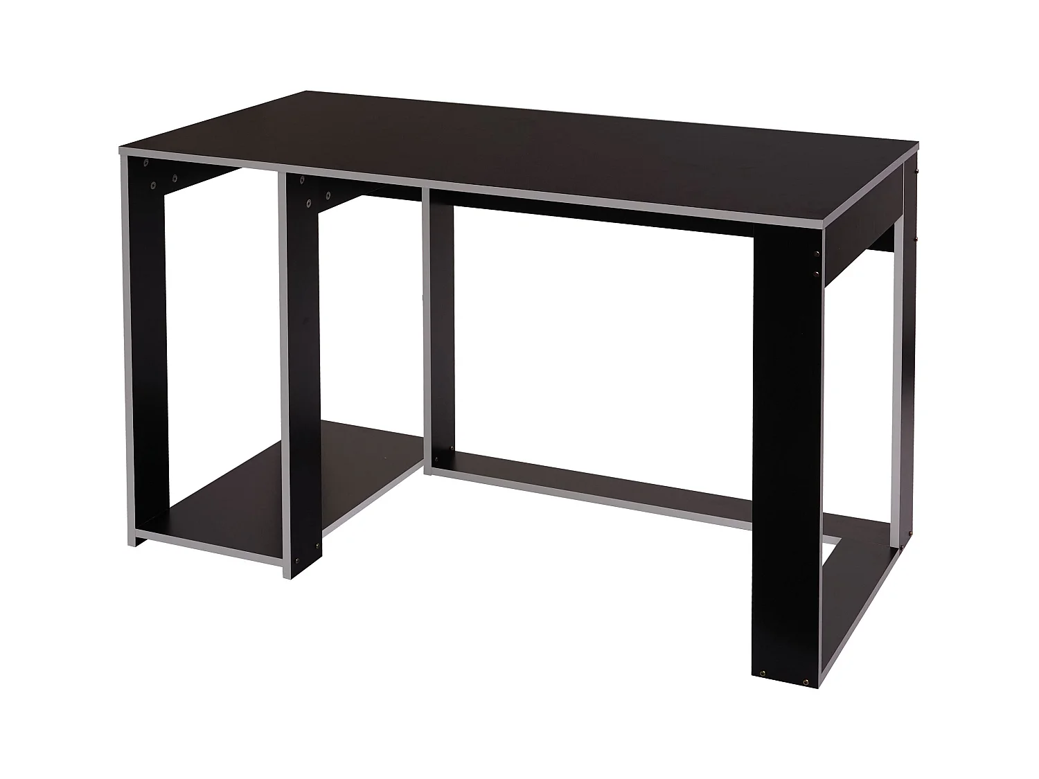 Bureau table de bureau effet bois grise 120 x 60 x 76 cm 04_0001453