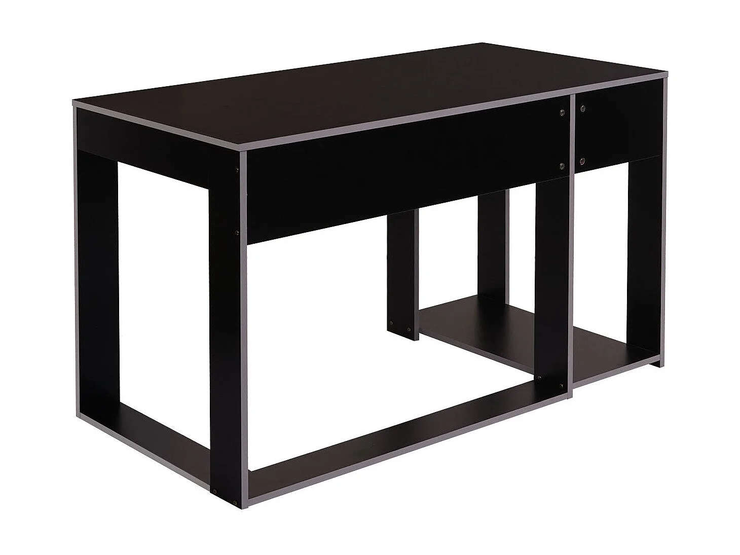 Bureau table de bureau effet bois grise 120 x 60 x 76 cm 04_0001453