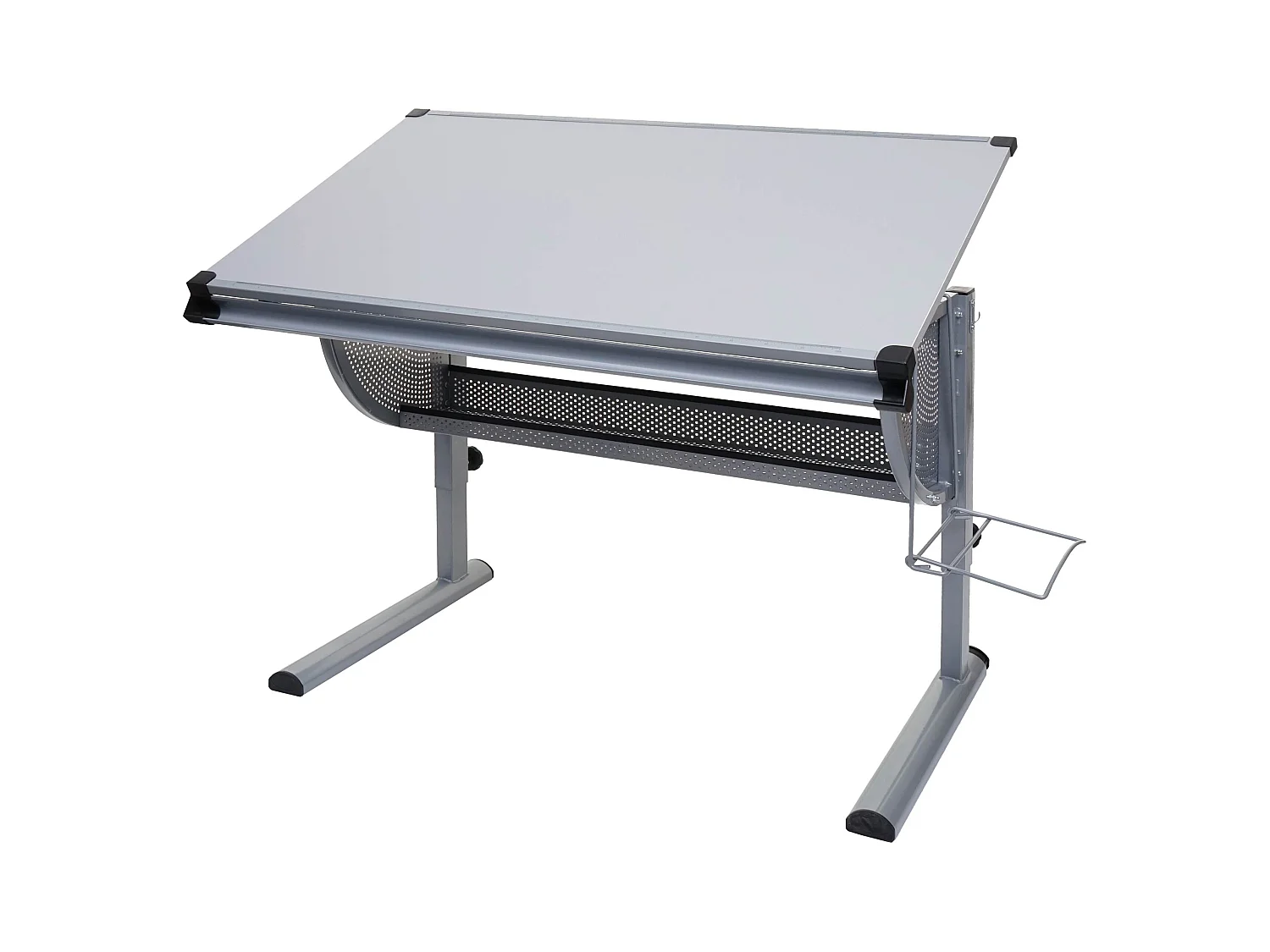 Bureau pour enfants/jeunes table grise 75 x 11 x 122 cm 04_0006066