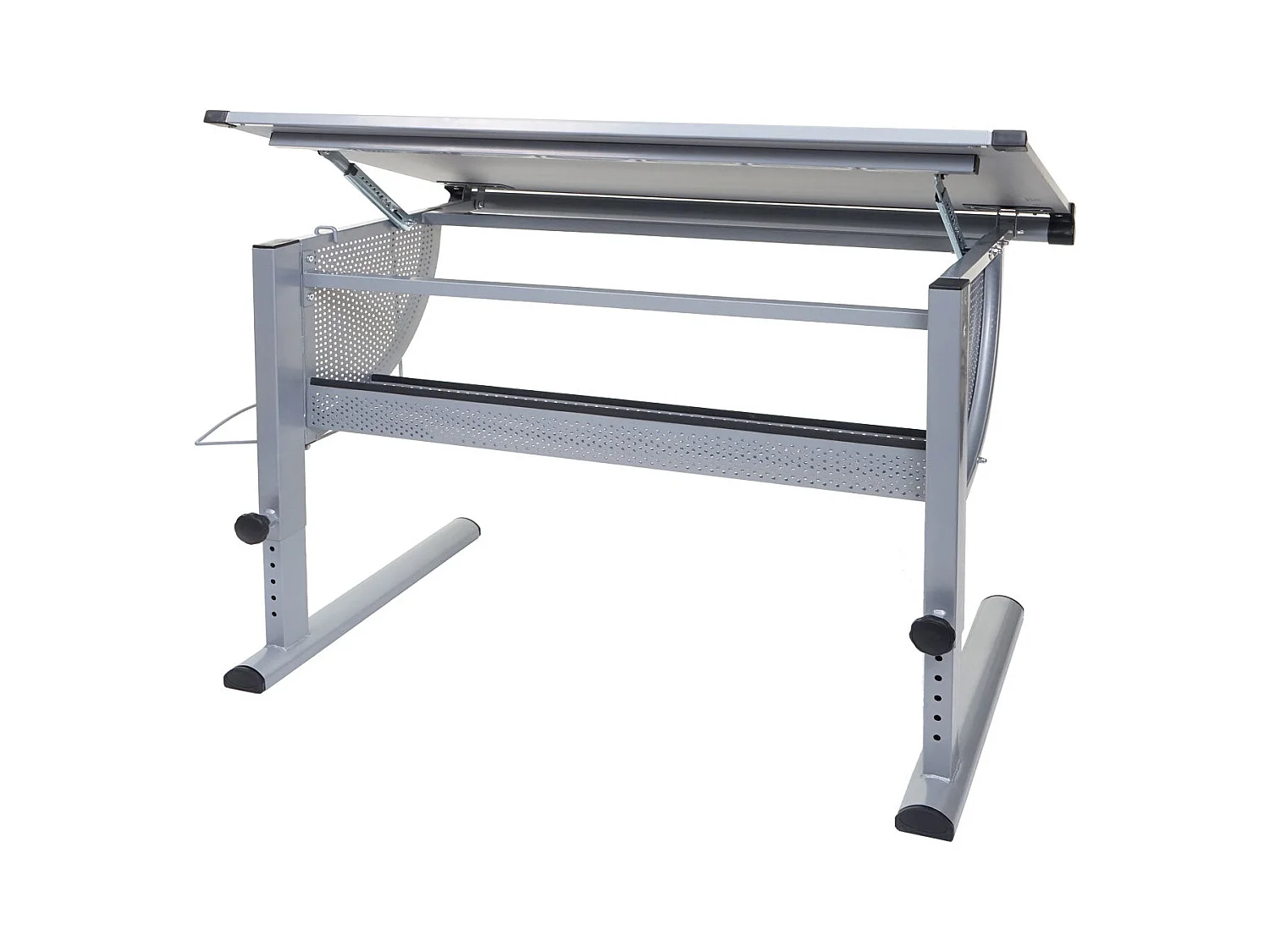 Bureau pour enfants/jeunes table grise 75 x 11 x 122 cm 04_0006066