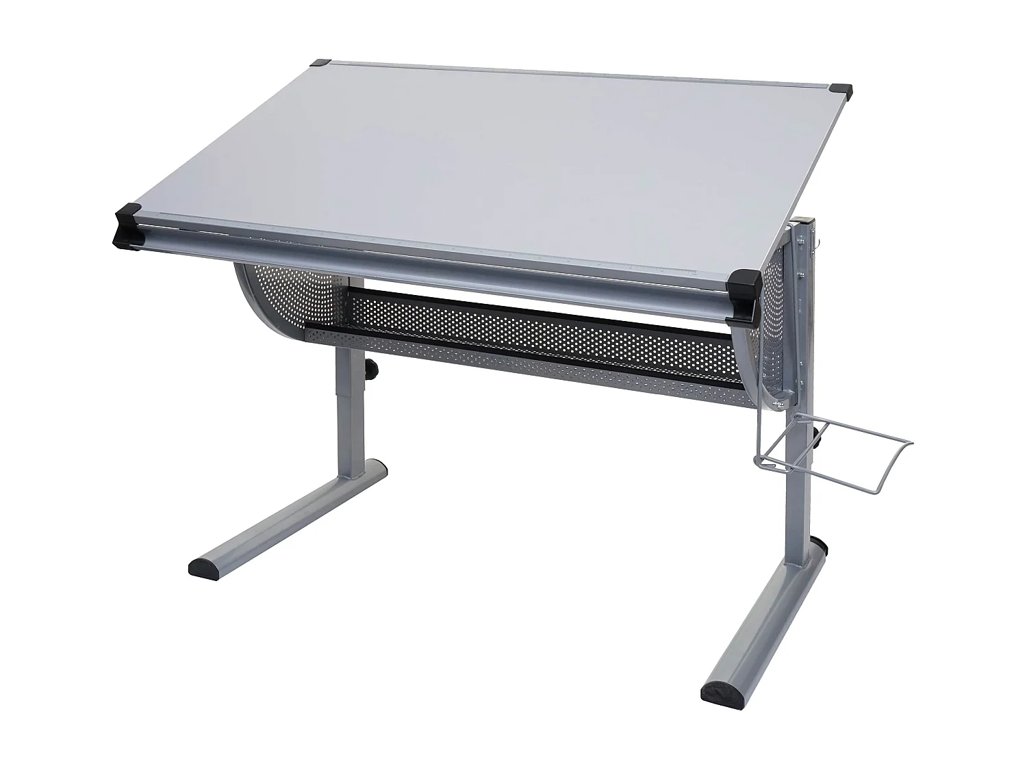 Bureau pour enfants/jeunes table grise 75 x 11 x 122 cm 04_0006066