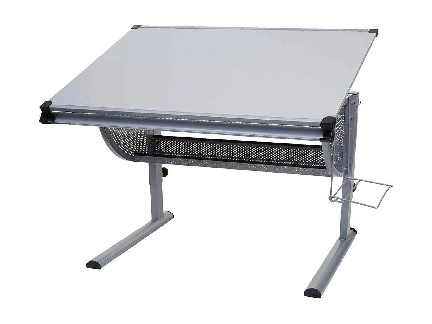 Bureau pour enfants/jeunes table grise 75 x 11 x 122 cm 04_0006066