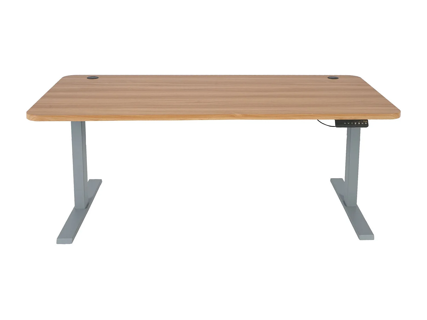 Bureau table d'ordinateur réglable effet bois beige 108 x 58 x 56 cm 04_0001439