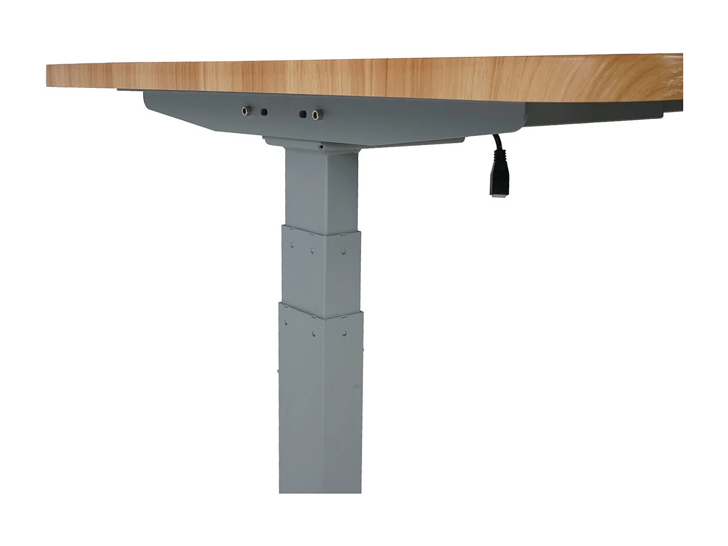 Bureau table d'ordinateur réglable effet bois beige 108 x 58 x 56 cm 04_0001439