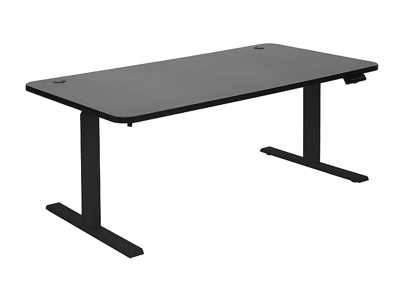 Bureau table d'ordinateur réglable noire 160 x 80 x 56 cm 04_0006045