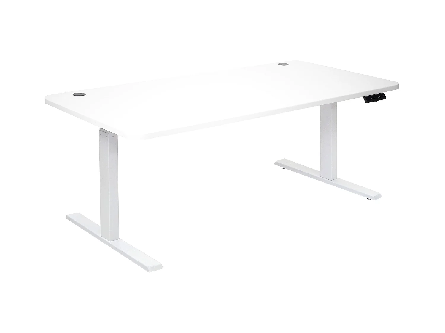 Bureau table d'ordinateur réglable effet bois blanche 108 x 58 x 56 cm 04_0001413