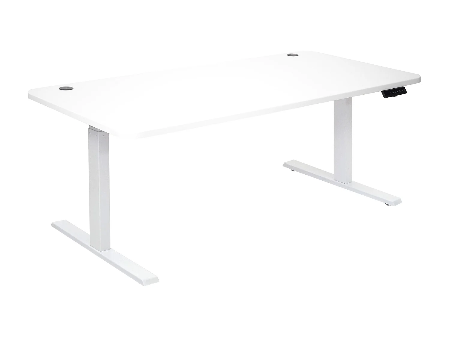 Bureau table d'ordinateur réglable effet bois blanche 108 x 58 x 56 cm 04_0001413