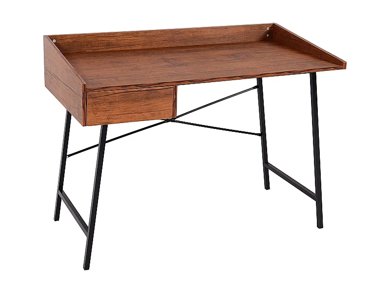 Bureau table d'ordinateur de effet bois marron 114 x 60 x 98 cm BUR04108