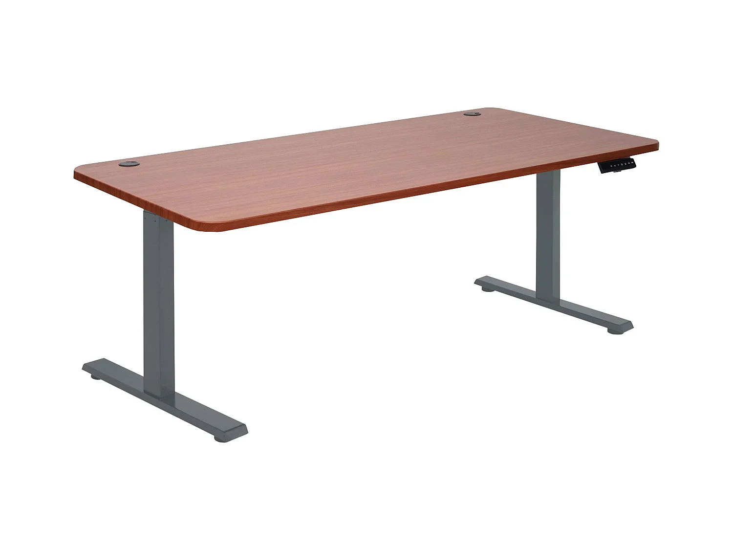 Bureau table d'ordinateur réglable grise 160 x 80 x 56 cm 04_0006048