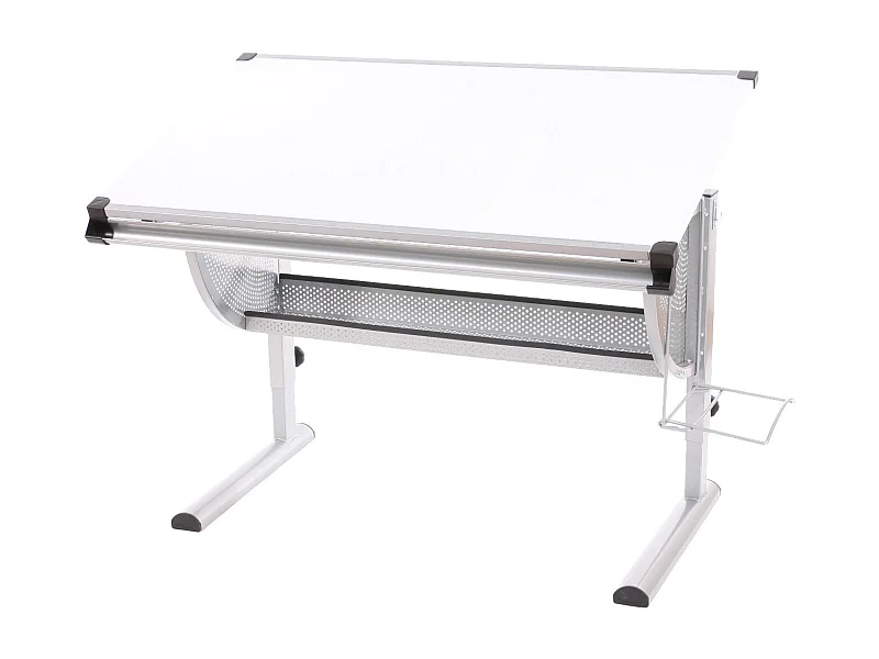 Bureau pour enfant en métal blanche 117 x 68 x 92 cm BUR04056