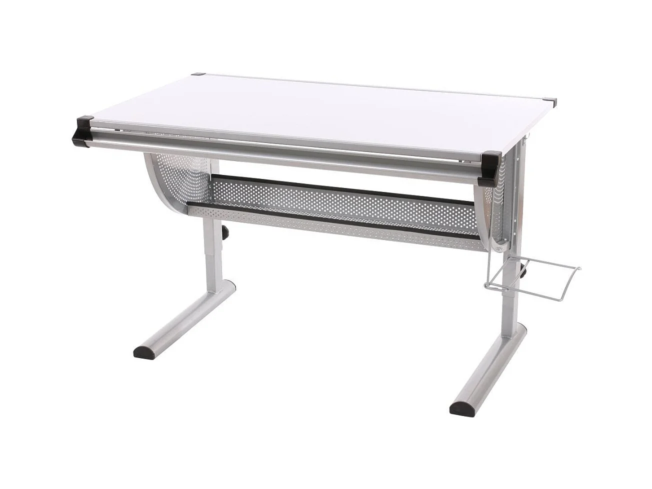 Bureau pour enfant en métal blanche 117 x 68 x 92 cm BUR04056