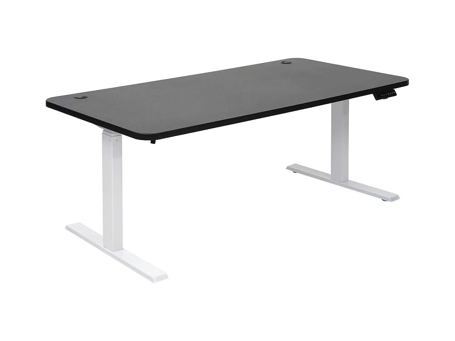 Bureau table d'ordinateur réglable effet bois blanche 108 x 58 x 56 cm 04_0001432