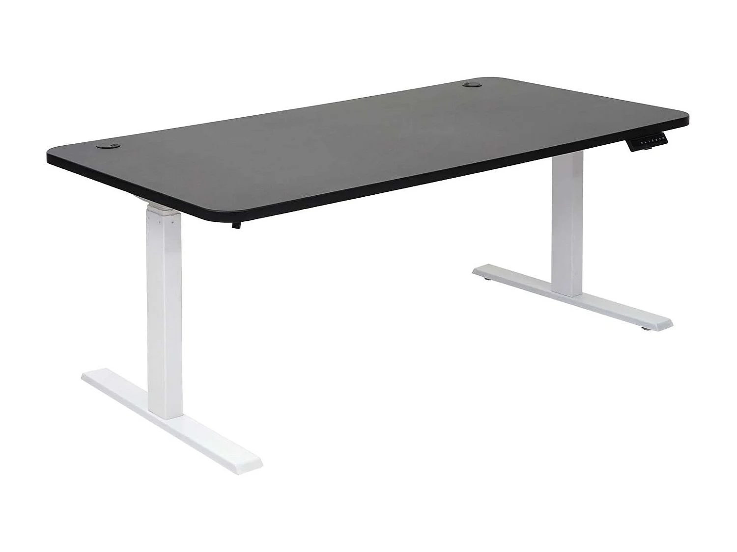 Bureau table d'ordinateur réglable effet bois blanche 108 x 58 x 56 cm 04_0001432