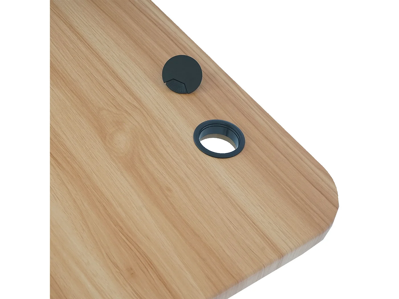 Bureau table d'ordinateur réglable effet bois beige 108 x 58 x 56 cm 04_0001436