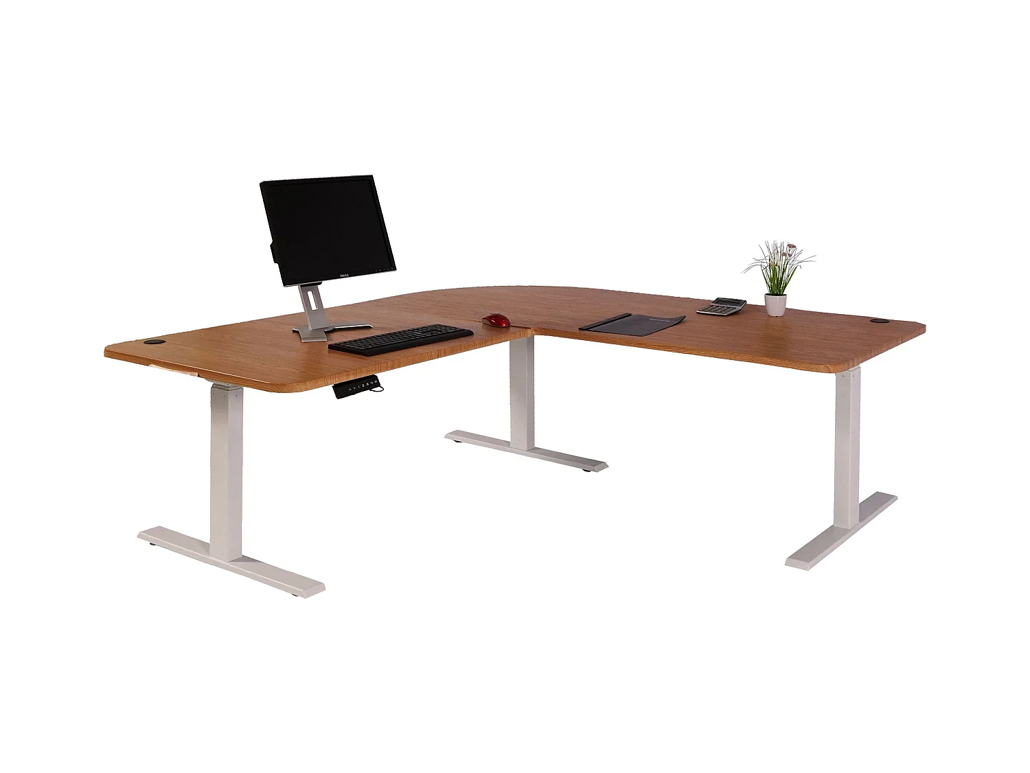 Bureau d'angle table d'ordinateur blanche 177.5 x 58 x 56 cm 04_0006034