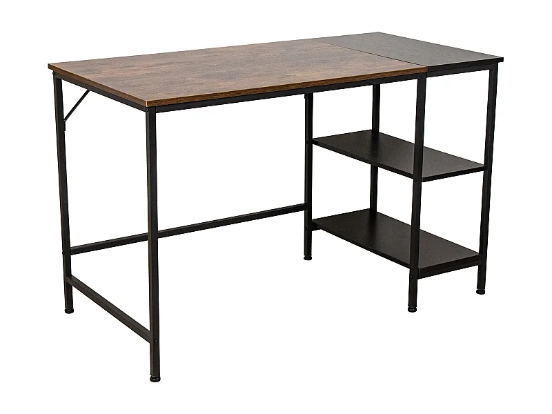 Bureau table d'ordinateur avec métal marron 120 x 60 x 75 cm 10_0005523