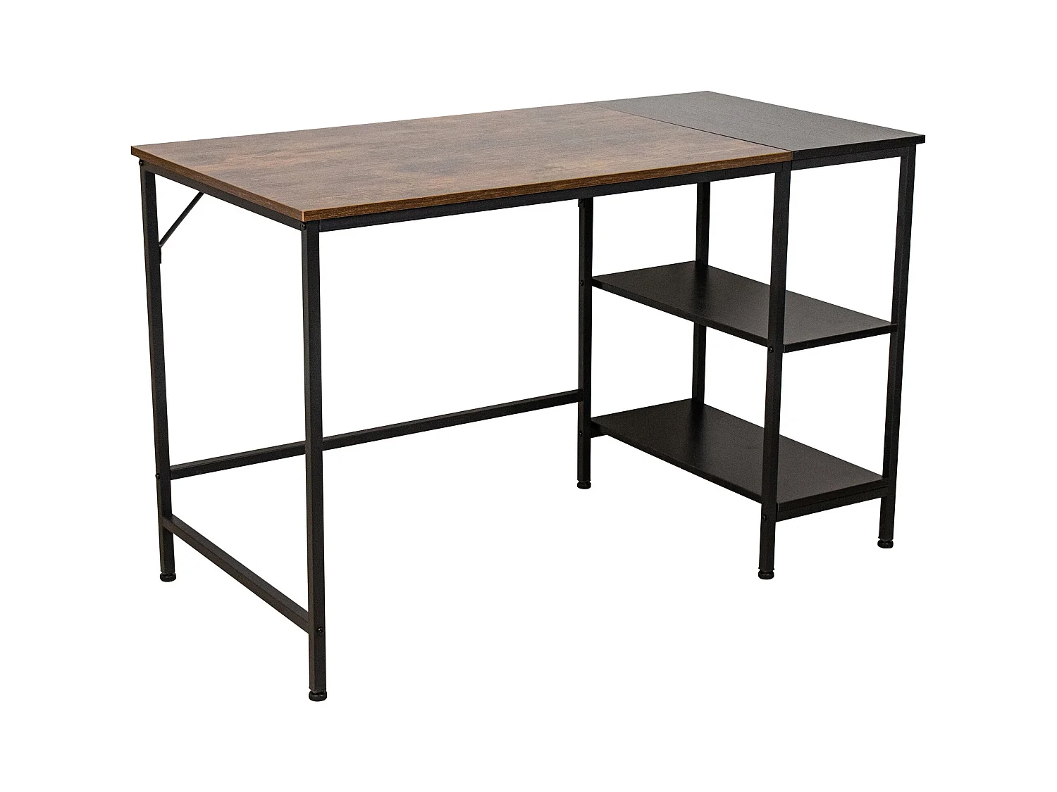 Bureau table d'ordinateur avec métal marron 120 x 60 x 75 cm 10_0005523