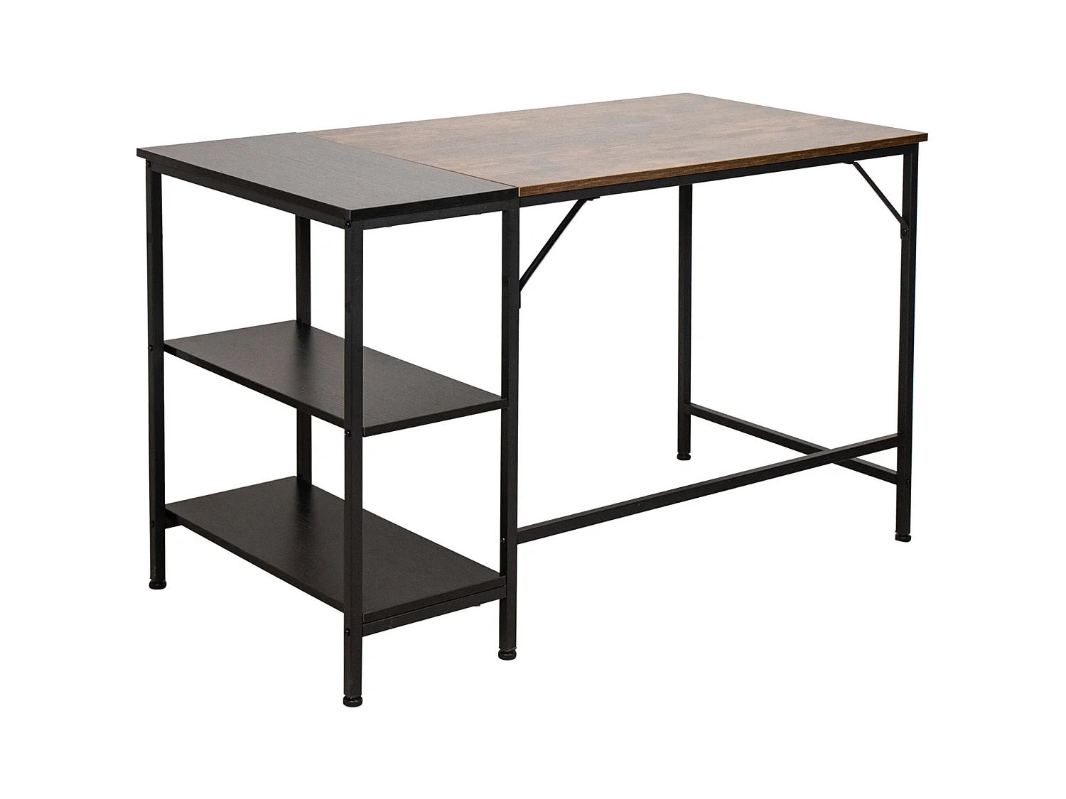 Bureau table d'ordinateur avec métal marron 120 x 60 x 75 cm 10_0005523