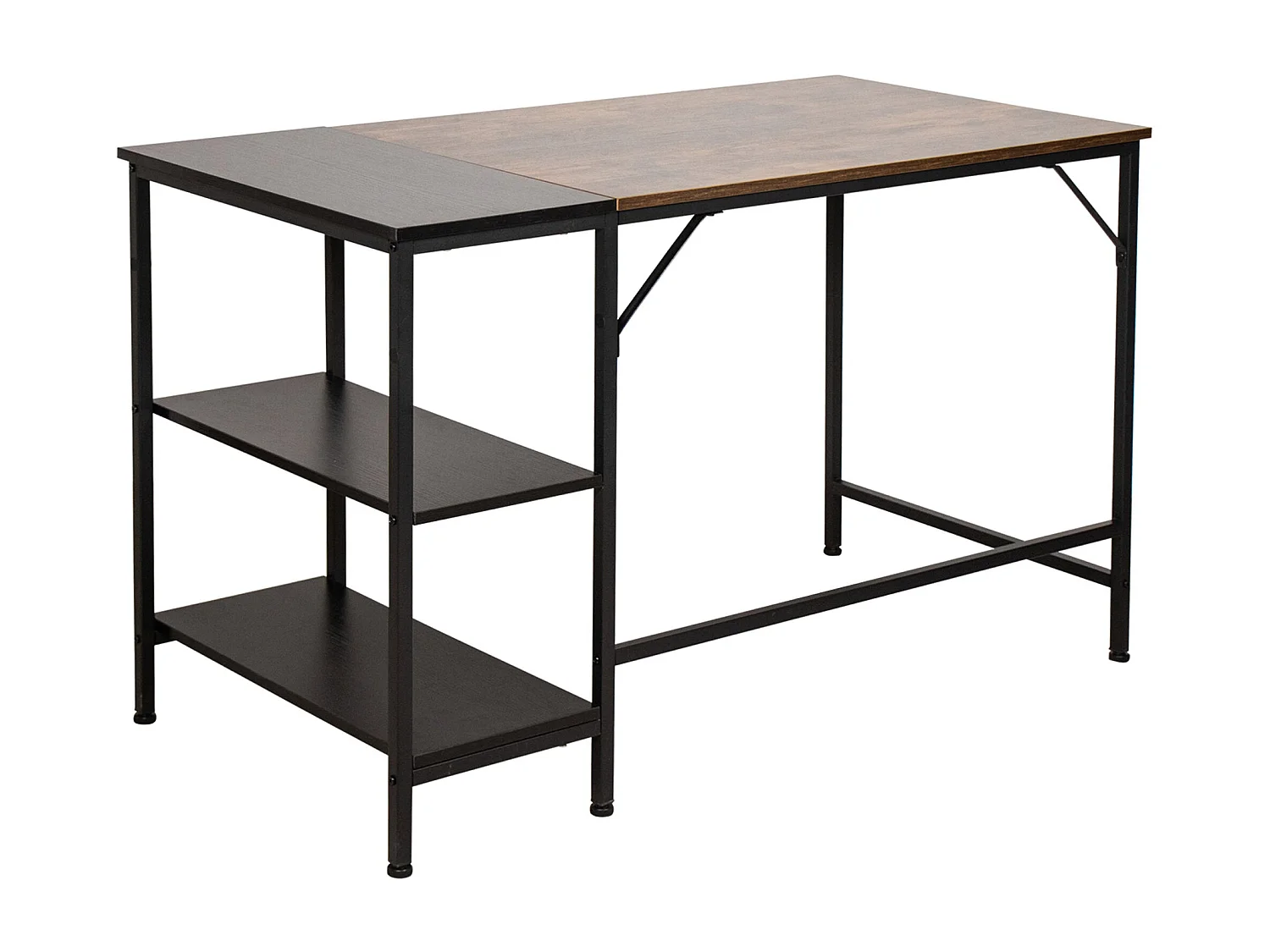 Bureau table d'ordinateur avec métal marron 120 x 60 x 75 cm 10_0005523