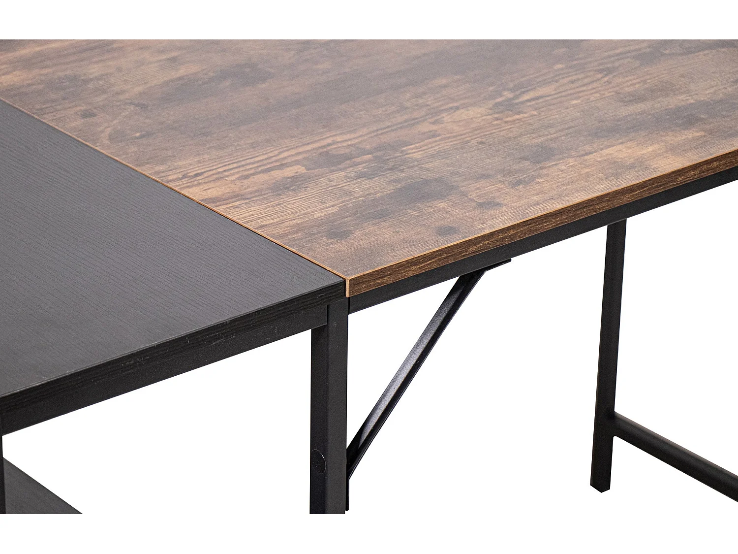 Bureau table d'ordinateur avec métal marron 120 x 60 x 75 cm 10_0005523