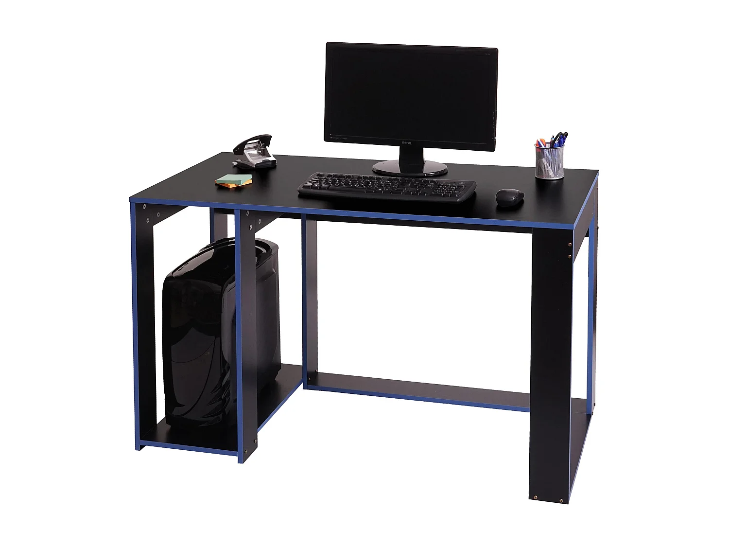 Bureau table de bureau effet bois bleue 120 x 60 x 5 cm 04_0001451