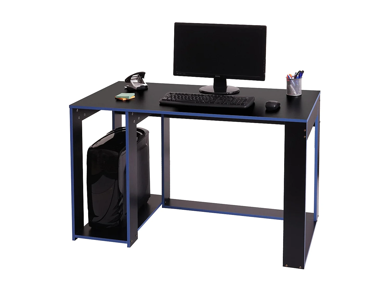 Bureau table de bureau effet bois bleue 120 x 60 x 5 cm 04_0001451