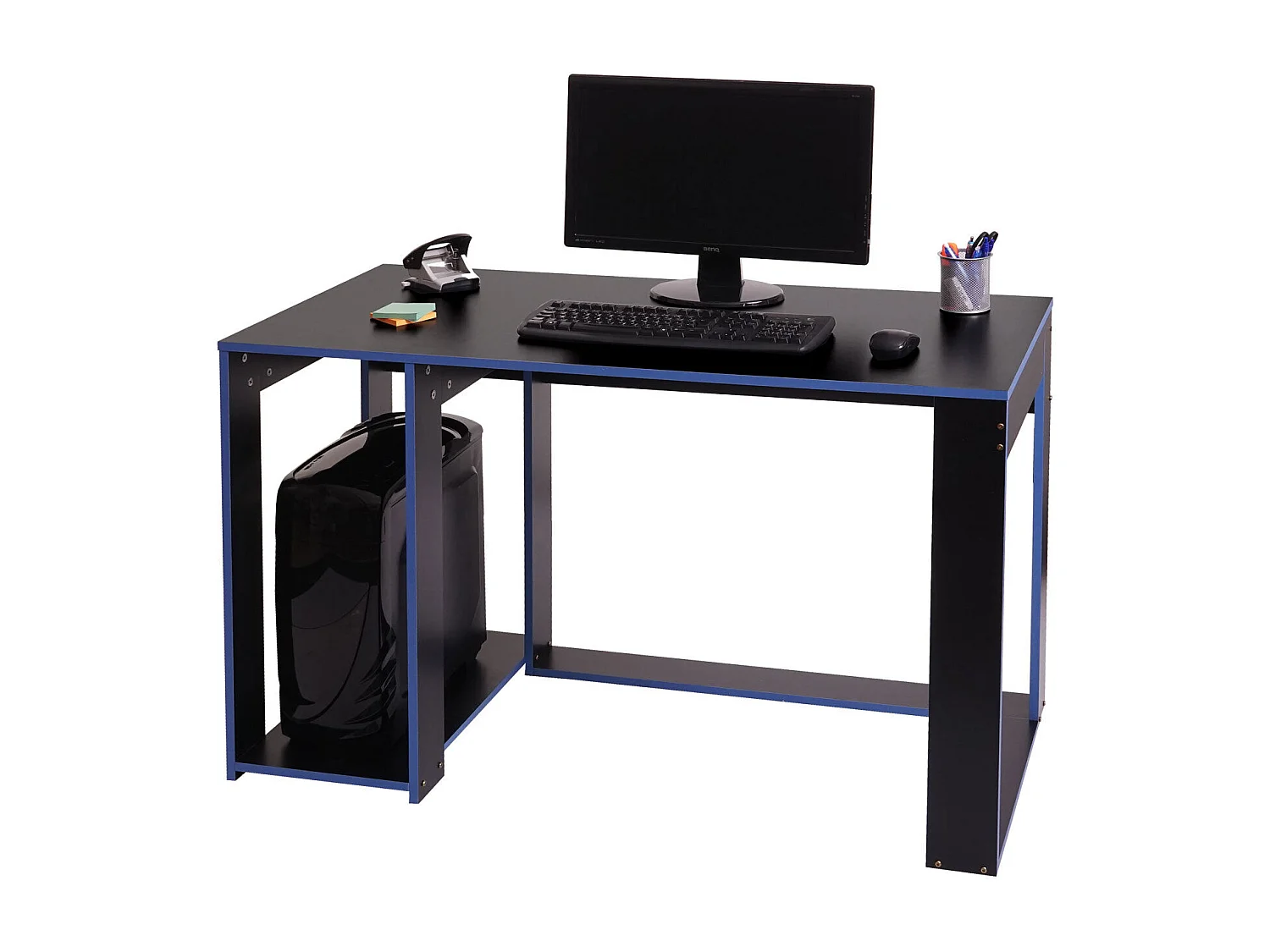 Bureau table de bureau effet bois bleue 120 x 60 x 5 cm 04_0001451
