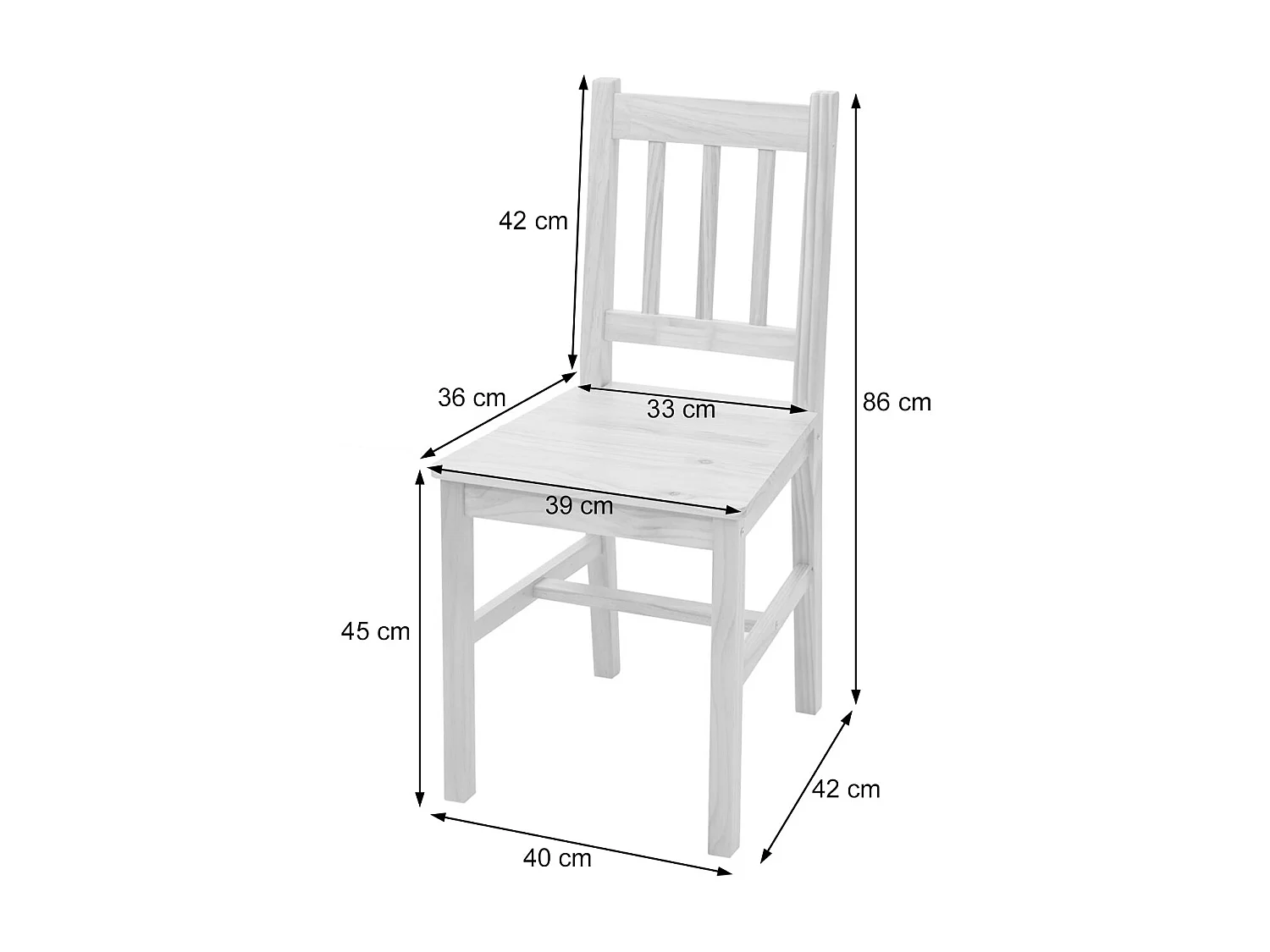 Ensemble de chaises et bois marron 108 x 64 x 73 cm 04_0003065