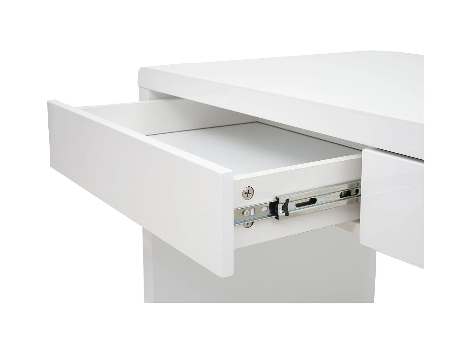 Bureau table d'ordinateur avec effet bois blanche 100 x 58 x 75 cm 04_0006052