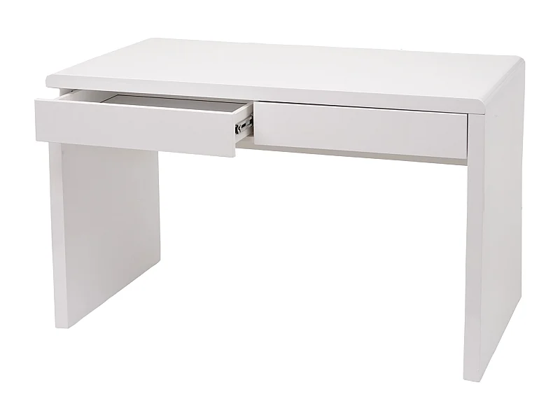 Bureau table d'ordinateur avec effet bois blanche 100 x 58 x 75 cm 04_0006052