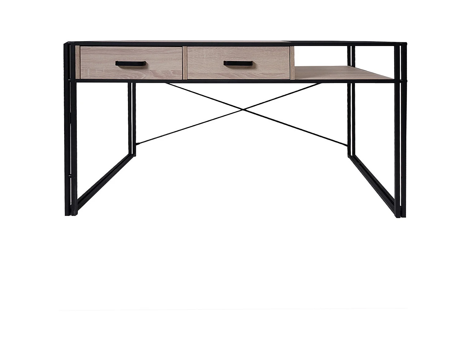 Bureau d'ordinateur avec tiroirs beige 120 x 70 x 76 cm 04_0001450